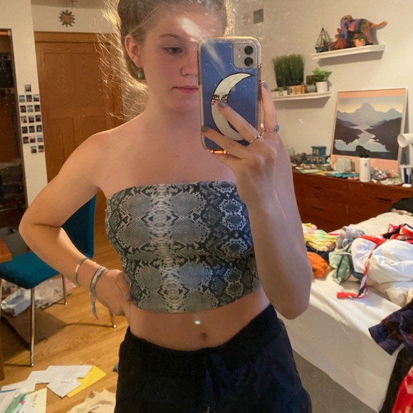 Snake print tube top - Picture 1 of 4